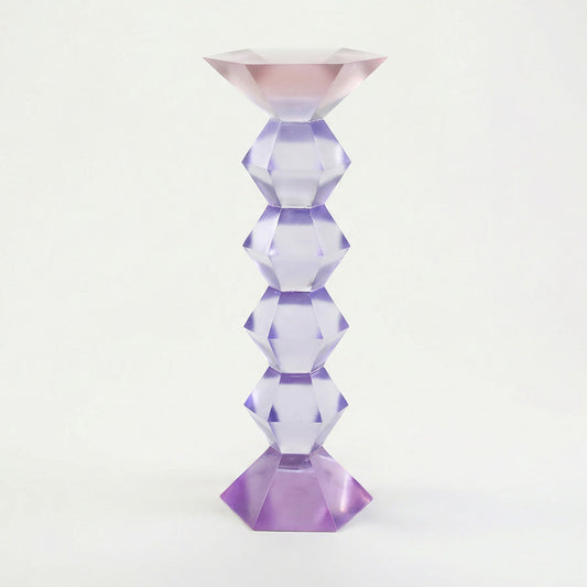 The Amethyst Totem Hand-Cast Resin Sculptural Pedestal Table