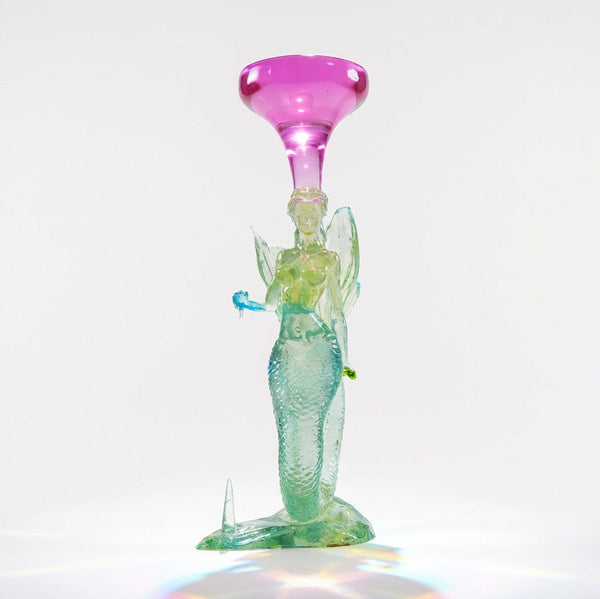 The Azure Seraph Mermaid Hand-Cast Resin Sculptural Side Table