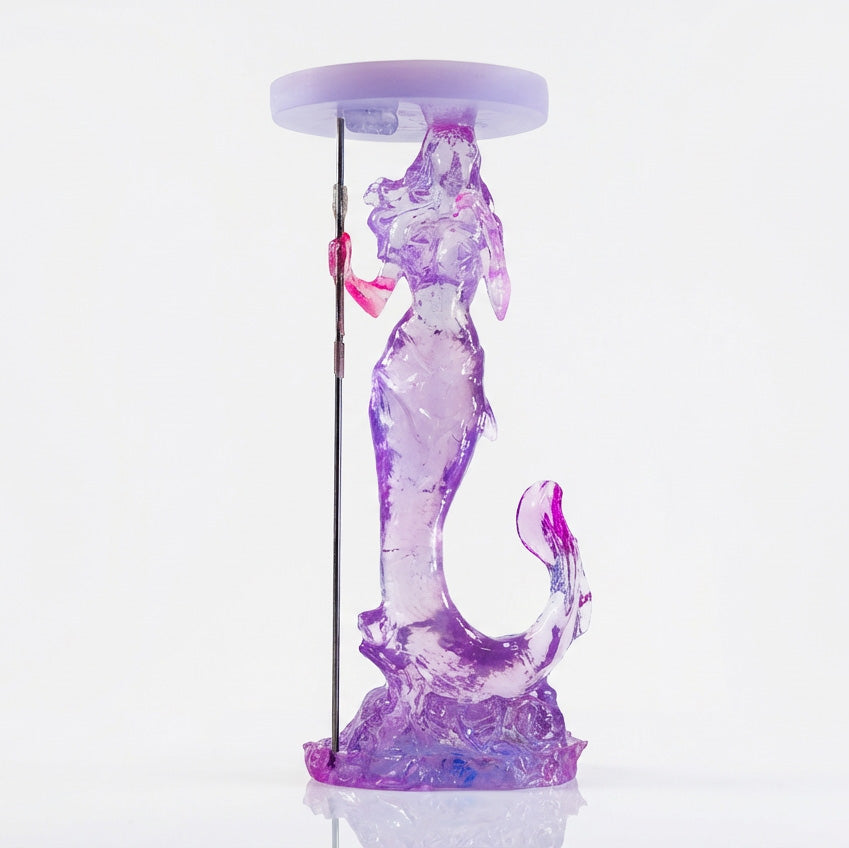 The Pink Serenity Mermaid Hand-Cast Resin Sculptural Side Table