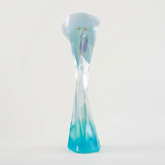 The Glacier Guardian Hand-Cast Resin Sculptural Side Table