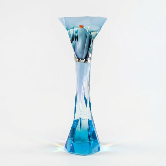 The Arctic Sentinel Hand-Cast Resin Sculptural Side Table