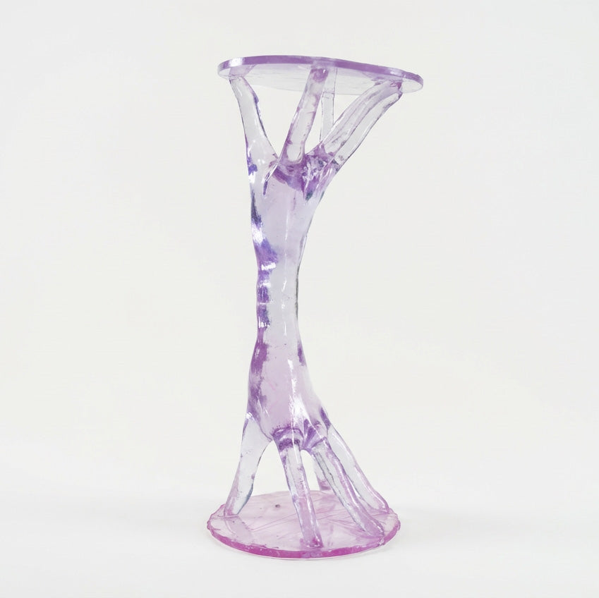 The Blushing Palm Hand-Cast Resin Sculptural Side Table