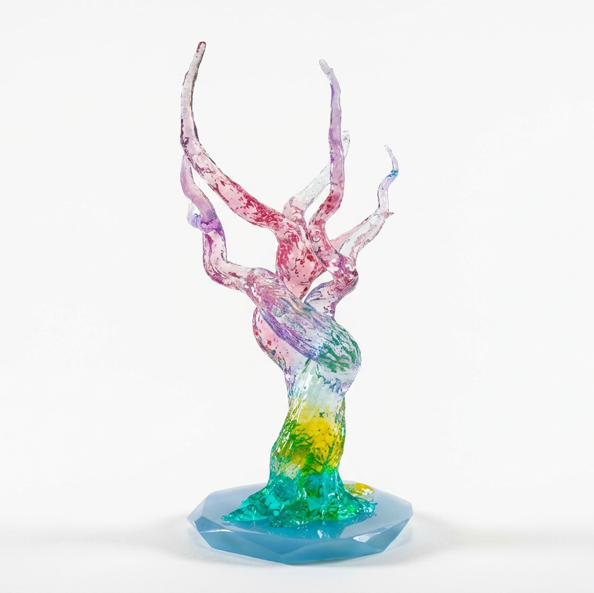 The Silver Birch Sculptural Resin Art Figurine